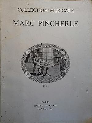Catalogue de vente aux enchères de la collection musicale Marc Pincherle à l'Hôtel Drouot. 3, 4 e...