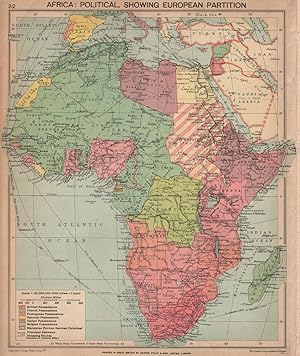 Africa: Political, Showing European Partition