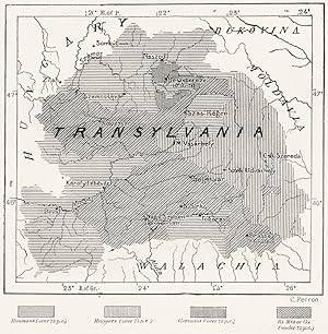 Fig. 60 Linguistic Map of Transylvania. According to Kelety Karoly
