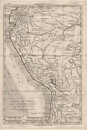 Carte du Perou, avec une partie des pays qui en sont a l'Est