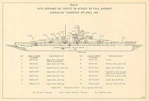 Hits obtained on the Tirpitz in the Attack by Fleet Air Arm Aircraft (Operation 'Tungsten'), 3rd ...