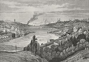 Constantinople and the golden horn, from the heights of Eyub