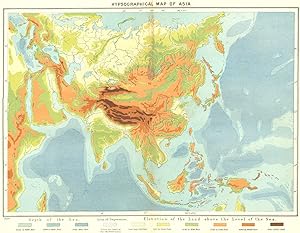 Hypsographical Map of Asia