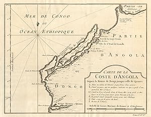 Carte de la Coste d'Angola, depuis la Rivière de Bengo, jusquà celle de Quanza [Map of the coast...