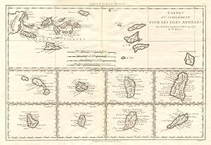Cartes de supplément pour les Isles Antilles // Isles Vierges // Isle St Christophe // Isle Antig...