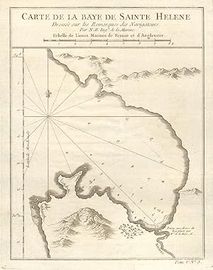 Carte de la Baye de Sainte Helene, dressée sur les remarques des navigateurs. [Map of Saint Helen...