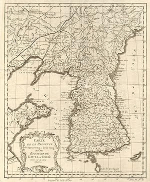 Carte de la Province de Quan-tong ou Lyau-tong, et du Royaume de Kau-Li ou Corée [Map of Liaoning...