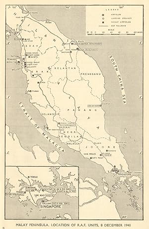 Malay Peninsula. Location of R.A.F. Units, 8 December 1941