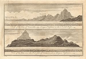 View of the Pike of Teneriffe, 34 leagues distant to the north west // view of the Pike over the ...