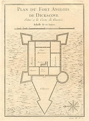 Plan du Fort Anglois de Dickscove, Situé à la Côte de Guinée [Plan of Fort Dixcove, located on th...