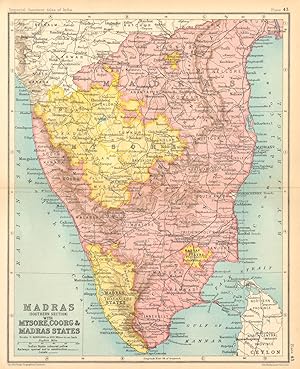Madras (Southern Section), with Mysore, Coorg & Madras States