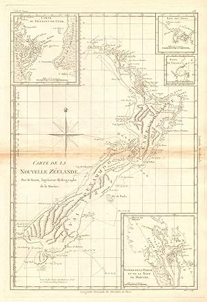 [Cook 3e Voyage] Carte de la Nouvelle Zéelande // Carte du Détroit de Cook // Baye des Isles // B...
