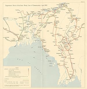 Diagrammatic Sketch of the India-Burma Lines of Communication (April 1945)