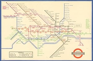 London Underground Transport - Railway Map No 1. 1937