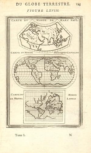 Carte du Monde de Marc Paul; Carte du Monde de Jacques Castaldo; Carte du Monde de Miguel Lopez -...