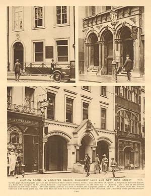 Auction rooms in Leicester Square, Chancery Lane and New Bond Street