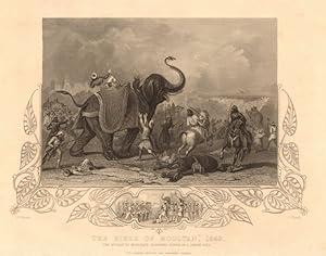 The siege of Mooltan, 1849. The Houdah of Moolraj's elephant struck by a cannon-ball