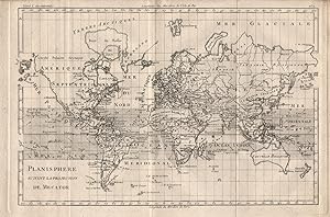 Planisphere suivant la Projection de Mercator