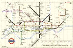 London Transport - Diagram of lines - 1965 [165/184Z/1,000,000]