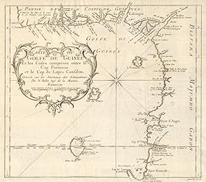 Carte du Golfe de Guinée, et les costes comprises entre le Cap Formosa, et le Cap de Lopes Consal...