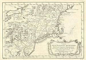 Carte de la Nouvelle Angleterre, Nouvelle York et Pensilvanie [Map of New England, New York and P...