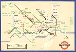 London Underground Transport - Railway Map No 1. 1938