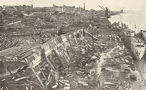 The docks at Rangoon, shattered by Allied bombing