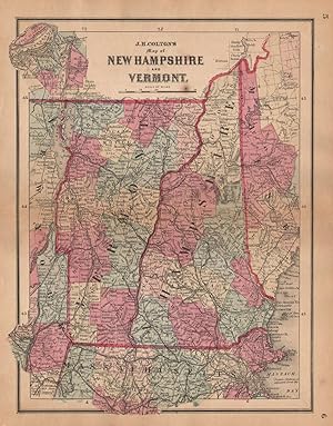 J. H. Colton's map of New Hampshire and Vermont