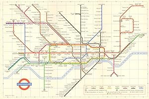 London Transport - Diagram of lines - 1964 - 364/834M/500M