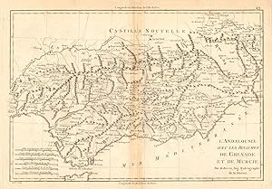 LAndalousie, avec les Royaumes de Grenade et de Murcie [Andalusia, with the Kingdoms of Granada ...