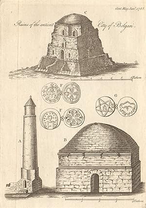 Ruins of the ancient city of Bolgari [in Muscovite Tartary and three coins found there, with Arab...