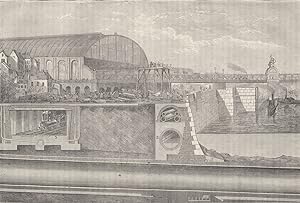 Section of the Thames embankment, 1867