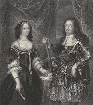 FERDINAND OF MEDICIS AND HIS CONSORT - from the original picture by Velasquez in the National Gal...