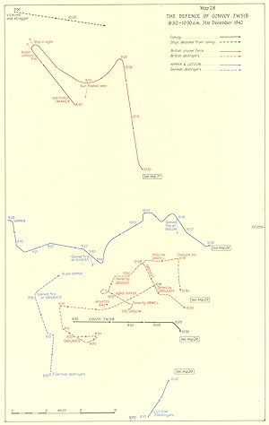 Map 28. The defence of Convoy JW.51B 8:30-10:30 a.m.31st December 1942