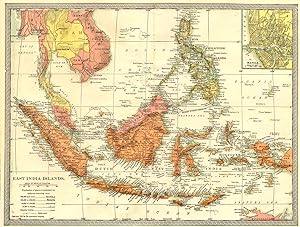 East India Islands; Inset Map of Manila