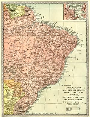 British, Dutch, and French Guiana, Bolivia, Paraguay, Uruguay, Argentine Republic and part of Bra...