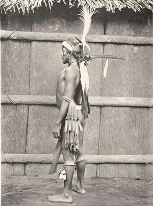 A Tuyuka Indian in Gala Array - Uaupe River: North-west Brazil. This dress is worn in the figure ...