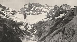 La Meije et le glacier des Étançons, vus de la Tête de la Maye
