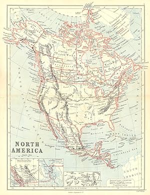 North America; Inset maps of British Columbia & Vancouver Island; British Columbia; Mexico