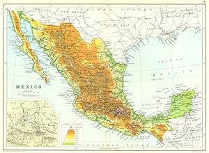 Mexico; Inset map of Puebla