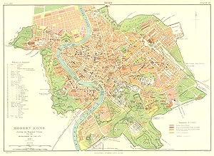 Rome; Modern Rome showing the Municipal Scheme for the enlargement of the City 1885
