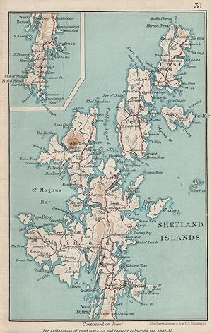 Shetland Islands; Inset map of Mousa
