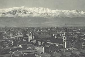 Santiago. Vista parcial con Cerro San Ramón