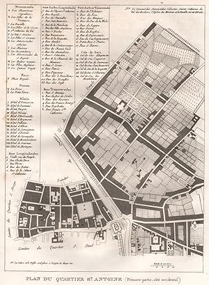 Plan du Quartier St. Antoine (Prémiere partie, côté occidental)