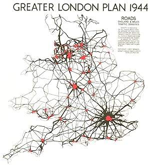 Greater London Plan 1944; Roads. England & Wales Traffic densities