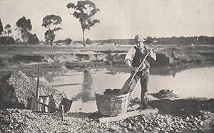 Fig. 3.- Primitive methods of Alluvial Mining Puddling and Tubbing