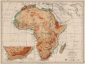 Africa (Physical); Inset enlarged map of the Cape Colony
