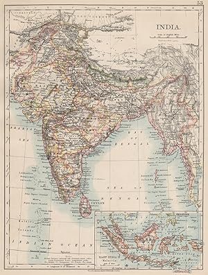 India; Inset map of East India Is. (Malaysia)