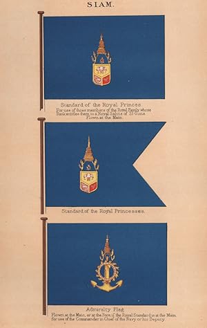 Siam. Standard of Royal Princes. Standard of the Royal Princesses. Admiralty Flag