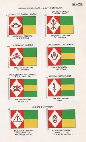 Brazil; Distinguishing Flags-Army (Continued); Armoured Division Cadre; Communication Department;...
